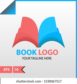 Design for book logo or icon smart learning, education book shop store vector logo or icon design template