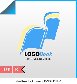 Design for book logo or icon smart learning, education book shop store vector logo or icon design template