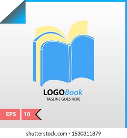 Design for book logo or icon smart learning, education book shop store vector logo or icon design template