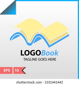 Design for book logo or icon smart learning, education book shop store vector logo or icon design template