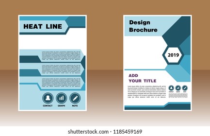 design books cover of a modern business brochure layout or flayer template, poster, magazine, annual report, book, booklet with green geometric and building image.