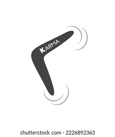 Design of boomerang with karma message