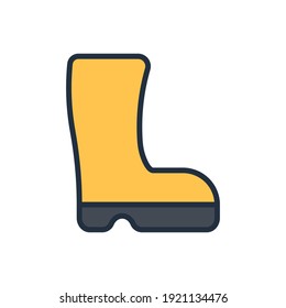 The design of the boots spring filled icon vector illustration, this vector is suitable for icons, logos, illustrations, stickers, books, covers, etc.