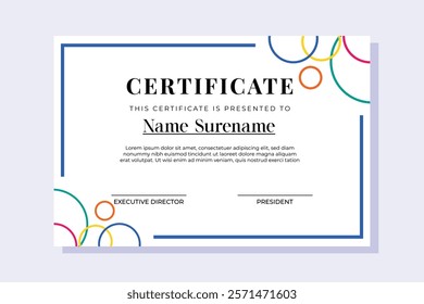 Design border line certificate template EPS 10