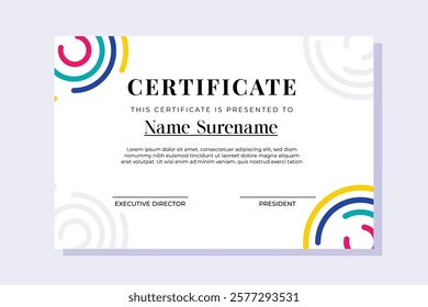 Design border line certificate template EPS 10
