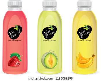 Design Bottle Fruit Juice Stock Vector (Royalty Free) 1195089298 ...