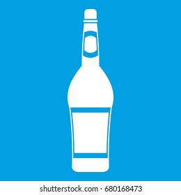 Design bottle icon white isolated on blue background vector illustration