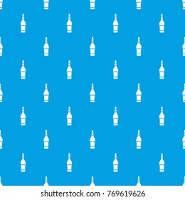 Design bottle pattern repeat seamless in blue color for any design. Vector geometric illustration