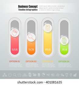 Design botton slide, Modern infographic template. vector illustration