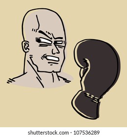 Design of boxer illustration