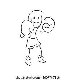 design of boxer man draw
