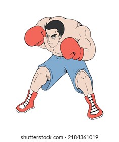 Diseño del deportista boxeador