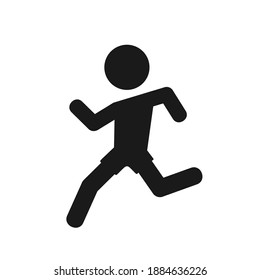 Design of boy running symbol