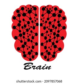 design of  a brain icon and brain logo with some concept design