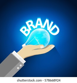 Design brand building concept, vector illustration