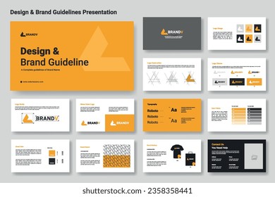 Design and Brand Guidelines Presentation or Brand Book layout template