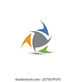 Design Brand Overlapping One Line Colour