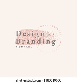 Diseño y marca vectores de logotipo mínimo