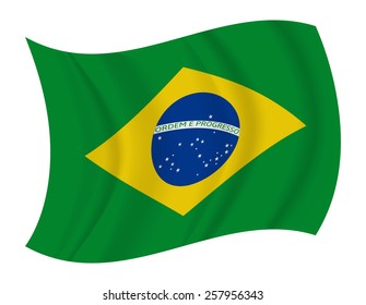 design Brazil flag waving vector