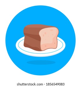 Design of bread, editable icon design of refreshment 