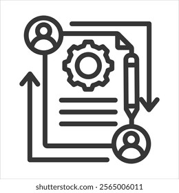 Design Brief Outline Icon Vector Illustration