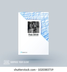 Design of brochure, abstract annual report, cover modern layout