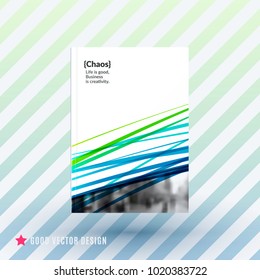 Design of brochure, abstract annual report, cover modern layout