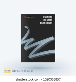 Design of brochure, abstract annual report, cover modern layout,