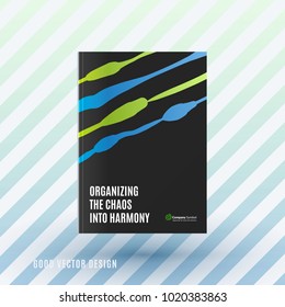 Design of brochure, abstract annual report, cover modern layout,