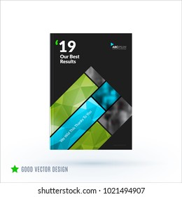 Design of brochure, abstract annual report, cover modern layout