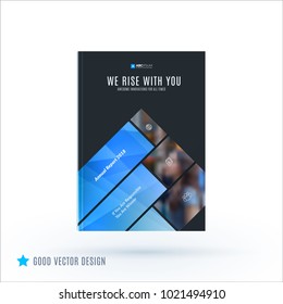 Design of brochure, abstract annual report, cover modern layout