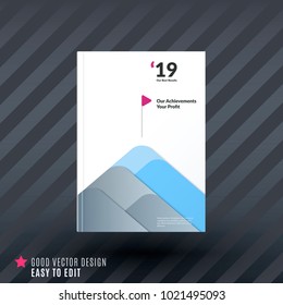 Design of brochure, abstract annual report, cover modern layout