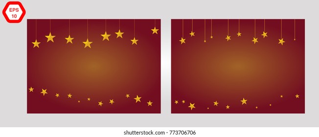 Design brochure with asterisks on a crimson yellow background