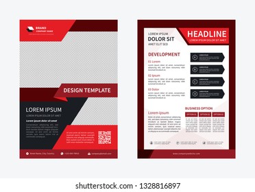 Design brochure cover layout. Modern business cover brochure layout with shape vector illustration. Abstract flyer template, business brochure design, annual report, poster, leaflet, website, planning