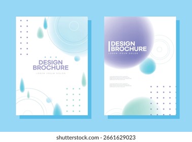 Conjunto de Plantilla de cubierta de folleto de diseño