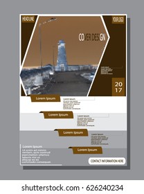Design a brochure template, presentation, project, Without trace, Mosaic object