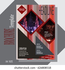 Design a brochure template, presentation, project, Without trace, Mosaic object, gradient