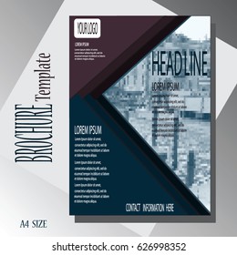 Design a brochure template, presentation, project, Without trace, mosaic object
,