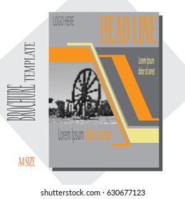 Design a brochure template, presentation, project, Without trace, gradient
,