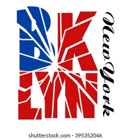 Design for Brooklyn typography, t-shirt graphics, vectors