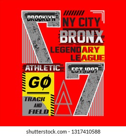 design Brooklyn vector typography artistic line concept,new York Bronx,seven,trendy apparel printing,arts, illustrations,styles