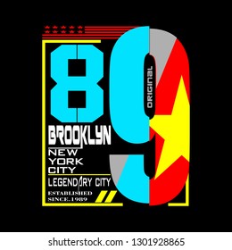 design Brooklyn vector typography,ny trendy apparel printing,arts,illustration,concept