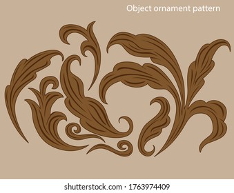 design brown floral ornament pattern