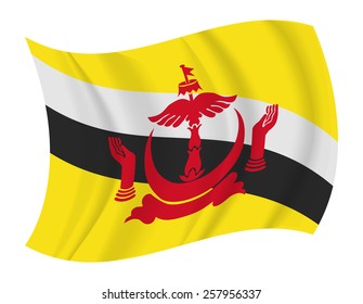 design Brunei flag waving vector