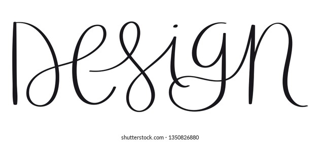 Handwritten Monochrome Vector Calligraphy Lil Cutie Stock Vector ...