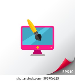 Design Brush and Computer Icon