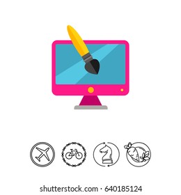 Design Brush and Computer Icon