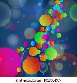 Design bubble background  greeting card. Vector illustration