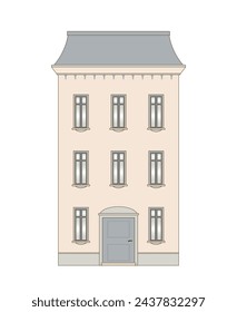 Design of building flat illustration