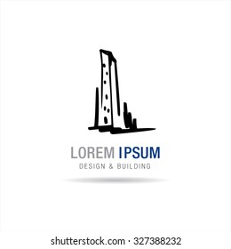 Design and Building. Vector logo concept design